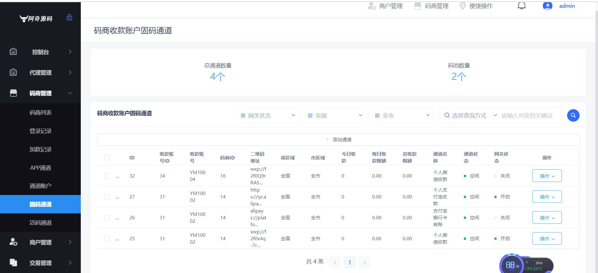 A509 免签约支付云码市面上过万的程序源码聚合自动码商代理